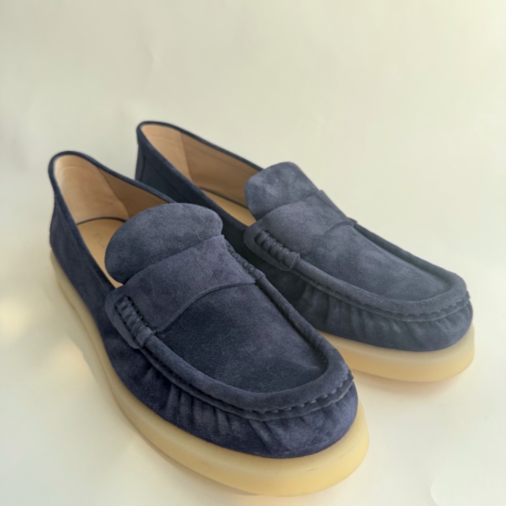Stuart Weitzman Blake Suede Slip-On Loafers Dark Size 9 NWOT - Picture 9 of 16